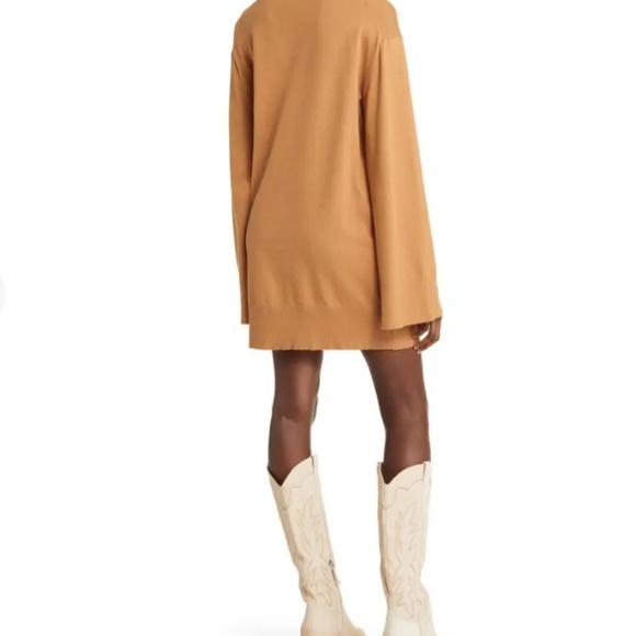 Steve Madden New with tag Greta Turtleneck Camel sweater minidress size small - Picture 3 of 7